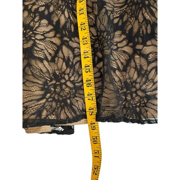 Vera Wang Collection Dress 2 XS Black Gold Lace Gown Formal Prom Whimsigoth Y2K - Picture 10 of 12